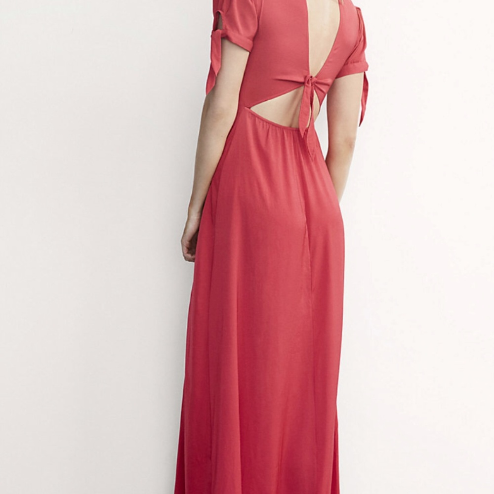 EXPRESS KARLIE KLOSS limited edition red maxi tie - Picture 2 of 4